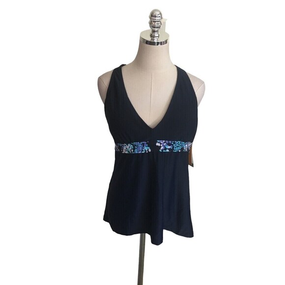 C9 Champion Swimsuit Top Women's Size XL Navy Blue Stretch - Picture 1 of 7